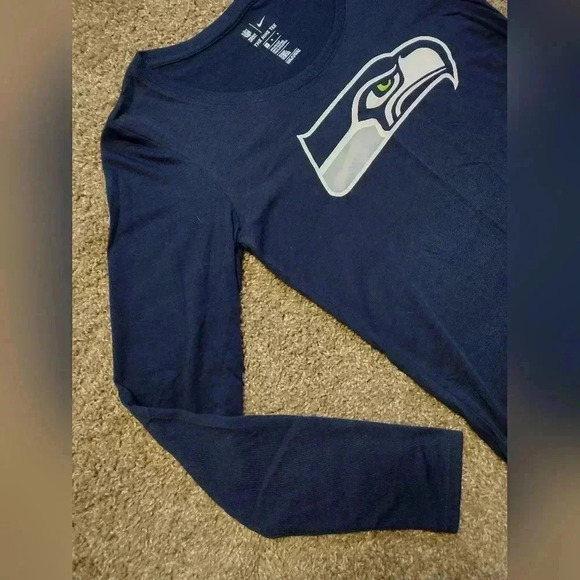 Nike Seattle Seahawks NFL Team Apparel Long Sleeve T-shirt Medium - Picture 4 of 8